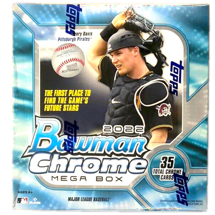 2022 Topps Bowman Chrome Baseball Mega Box Trading Cards