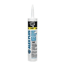 DAP Alex Plus All Purpose, Acrylic Latex Caulk Plus Silicone, White, 10.1 oz