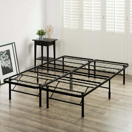Zinus 14" Black Metal SmartBase® Tool-Free Assembly Mattress Foundation, Queen