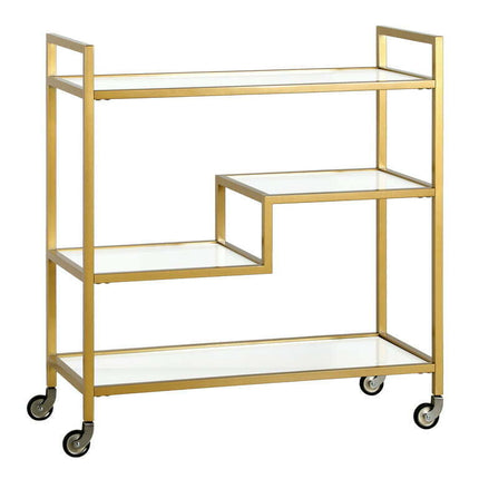 Evelyn&Zoe Modern/Contemporary 33" Wide Brass Bookcase