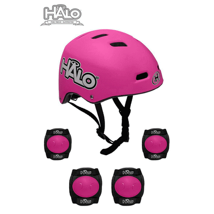 HALO 3 in 1 Helmet and Protective Pad Combo Set - Pink