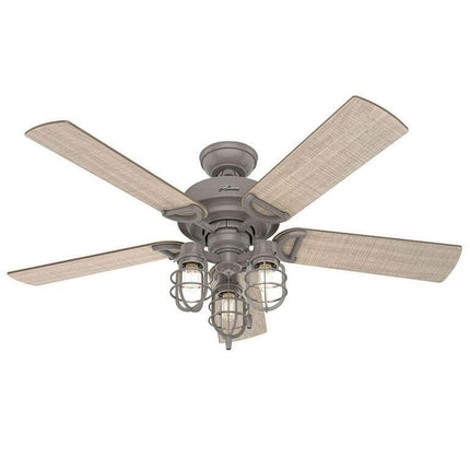 Hunter 52" Starklake Indoor/Outdoor Ceiling Fan w/ 3 Lights, Quartz Grey