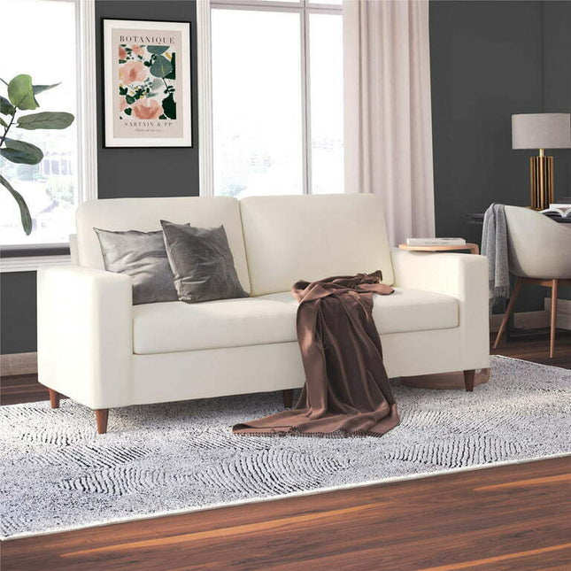 DHP Liah 3-Seater Sofa with Pocket Spring Cushions, Ivory Linen