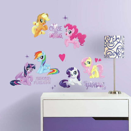 My Little Pony the Movie Peel and Stick Wall Decals with Glitter