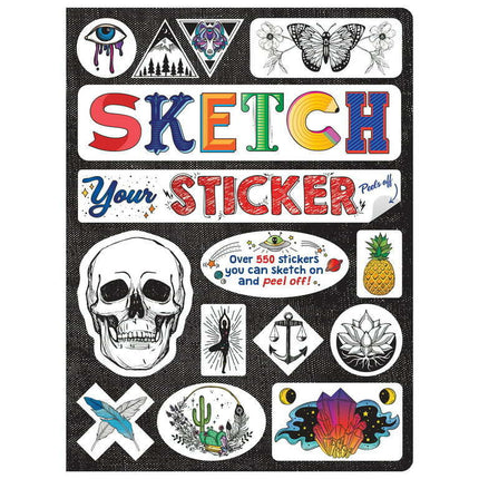 Piccadilly Sketch Your Sticker Journal, 7.3 x 9.7", Sticker Paper