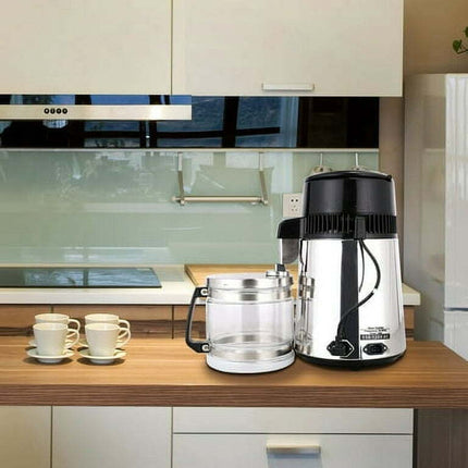 1 Gallon/ 4L Home Water Distiller Machine Stainless Steel 750W 1L/H