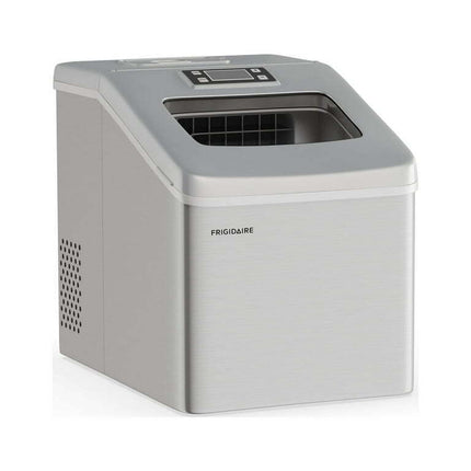 Frigidaire 40lbs. Countertop Clear Square Ice Maker - Stainless Steel