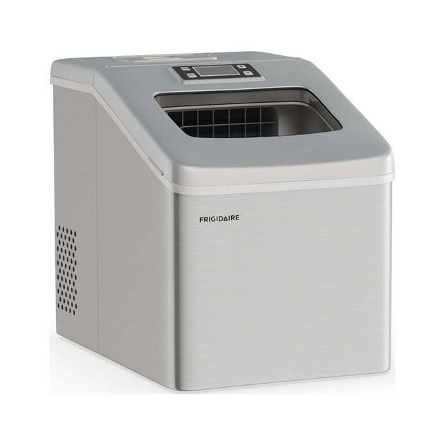 Frigidaire 40lbs. Countertop Clear Square Ice Maker - Stainless Steel