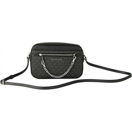 Michael Kors Jet Set Chain Eat West Large Crossbody Black Mk Signature