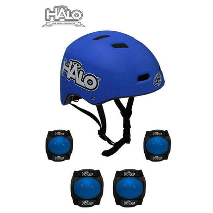 HALO 3 in 1 Helmet and Protective Pad Combo Set - Blue