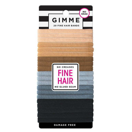 Gimme Ponytail Holder Hair Tie for Fine Hair, Neutral Colors, 20 Ct