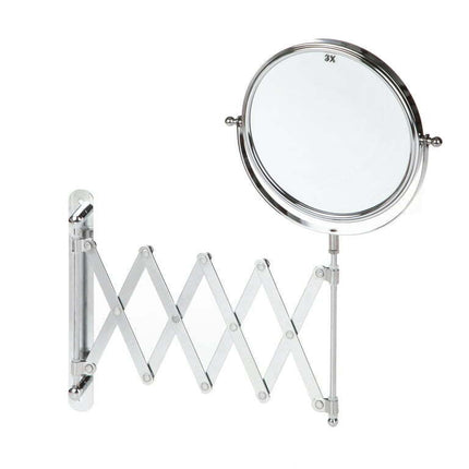 Mainstays Wall Mount Traditional Round 1X/3X Vanity Makeup Mirror, Chrome Finish