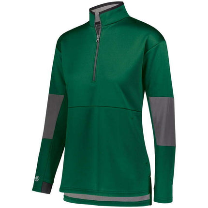 Holloway Sportswear L Womens Sof-Stretch Pullover Forest/Carbon 229738