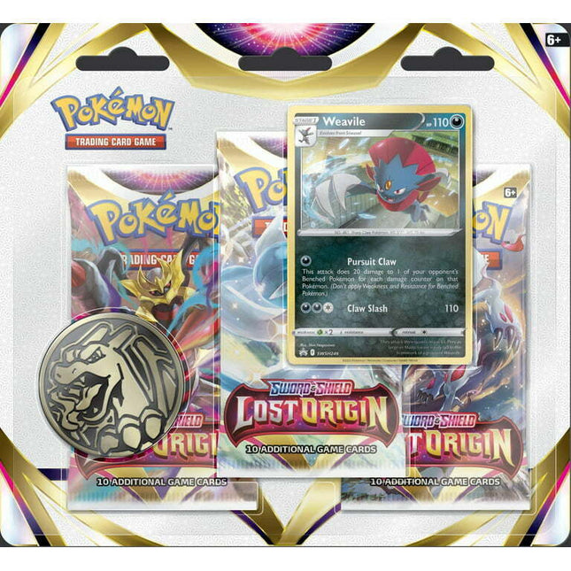 Pokemon Trading Card Games Lost Origin Weavile 3PK Blister