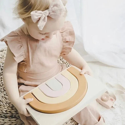 Brand New Large Montessori Wooden Rainbow Puzzle Solid Quality Quick to Ship