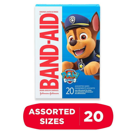 Band-Aid Bandages for Kids, Nickelodeon Paw Patrol, Assorted, 20Ct