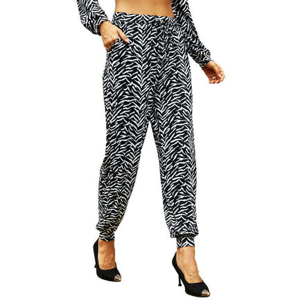 Doublju Women's Elastic Waist Fashion Jogger Pants (Plus Size Available)
