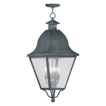 Livex Amwell 2547-61 4-Light Outdoor Chain Hang in Charcoal