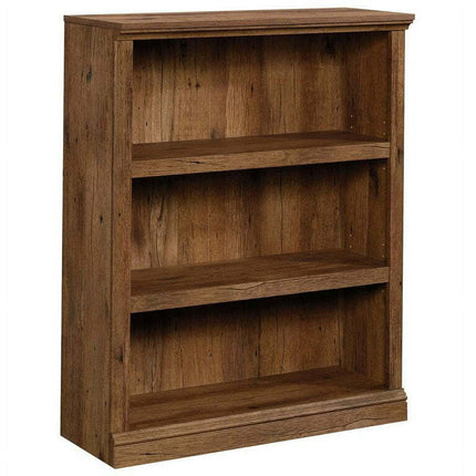 Pemberly Row 3-Shelf Modern Engineered Wood Bookcase in Vintage Oak