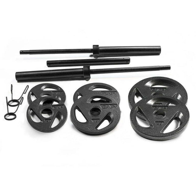 CAP Barbell Olympic Weight Set, 110 lbs.