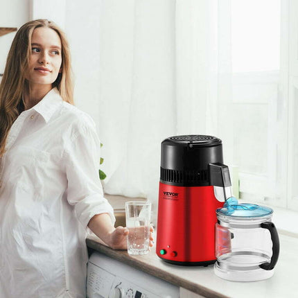 BENTISM 4L Water Distiller Purifier Machine Countertop Stainless Steel Interior