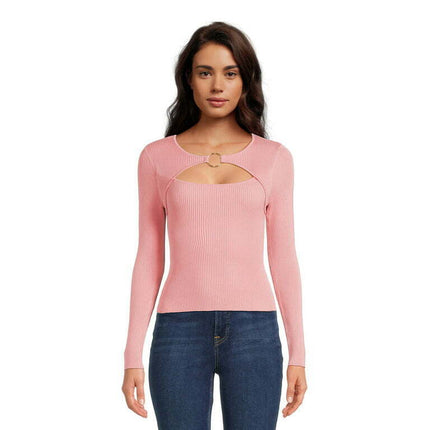 Derek Heart Juniors Cutout O-Ring Sweater, Lightweight