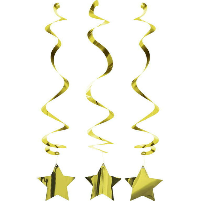 Way to Celebrate Gold Dizzy Dangler, Party Streamers