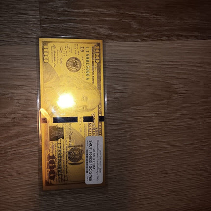 Solid  Pure 24K AMPEX $100 Bill Money Made of Pure 24K No longer being made