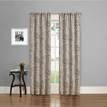 Eclipse Phoenix Blackout Rod Pocket Curtain Pair, Beige, 37x84 in, Set of 2