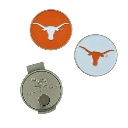 Team Effort Texas Longhorns Golf Hat Clip & 2 Ball Markers