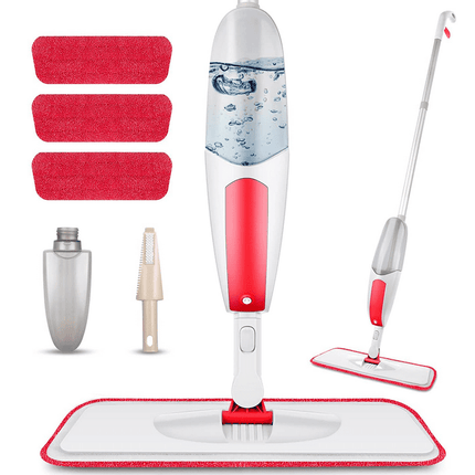 BCOOSS Microfiber Spray Mops for Hardwood Floors with 3 Pads and 550ml Bottles