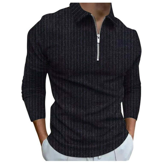 ketyyh-chn99 Black Polo Hoodies For Men Men's Relaxed Fit Long-Sleeve Rugby Polo