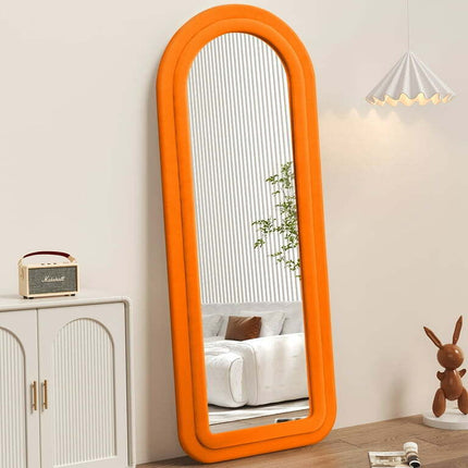 AUSTUFF Arched Mirror 63"x24" Full Length Mirror, Orange