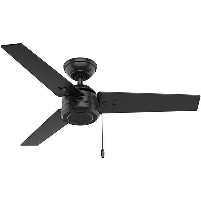 Hunter Fan Company Cassius 44" Indoor Outdoor Ceiling Fan w/ Chain, Matte Black