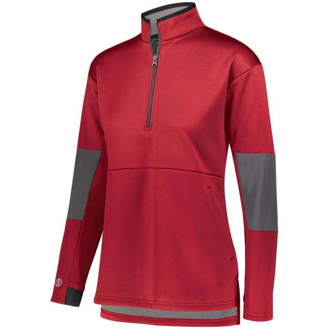Holloway Sportswear 2XL Womens Sof-Stretch Pullover Scarlet/Carbon 229738
