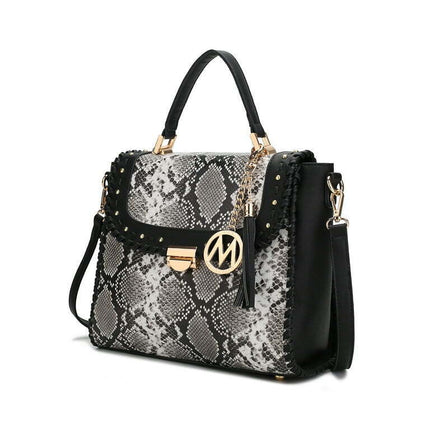 MKF Collection Lilli Vegan Leather Women's Satchel Handbag By Mia K., Black