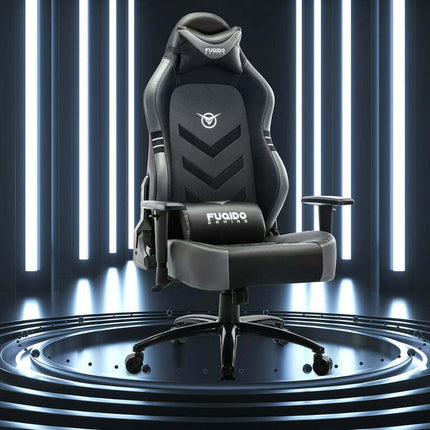 COLAMY High Back & Ergonomic Swivel Gaming Chair, Gray