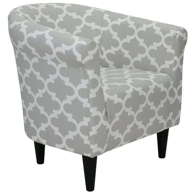 Mainstays Microfiber Bucket Accent Chair, Fynn Gray