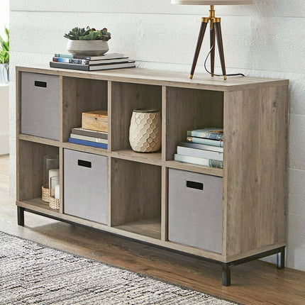 Better Homes & Gardens 8-Cube Organizer with Metal Base, Rustic Gray