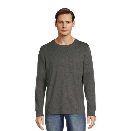 George Men's Crewneck Tee with Long Sleeves, Sizes XS-3XLT