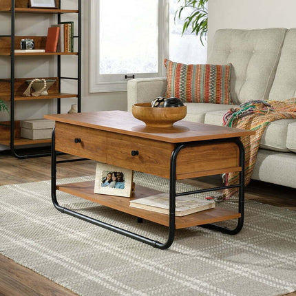 Sauder Union Plain Lift-Top Coffee Table, Prairie Cherry Finish