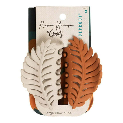 GOODY TRU X REYNA NORIEGA COLLAB LARGE SLIDEPROOF CLAW CLIP 2 CT CREAM