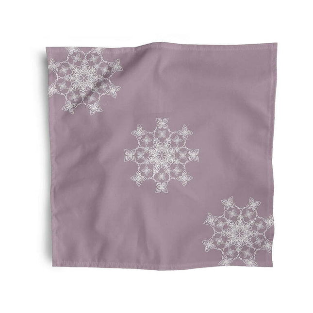 Simply Daisy 18" x 18" Purple Falling Snow Napkins, Set of 4