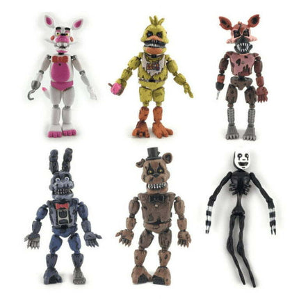 Five Nights At Freddy's FNAF 6'' Action Figures 6 Pcs toy birthday Xmas Gift