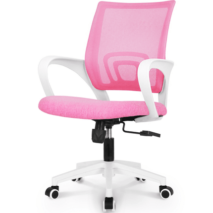 Hygge Ergonomic Mid Back Adjustable Mesh Home Office Computer Desk Chair, Pink