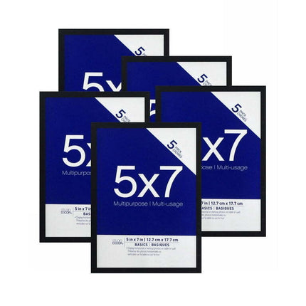 Basics Multipurpose Tabletop Frames By Studio Décor®, 5" x 7", 5-Pack