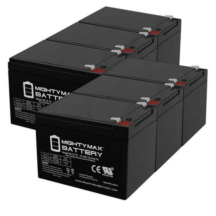 12V 12Ah F2 Zida 500WF36V, 500 WF 36V Electric Scooter Battery - 6 Pack