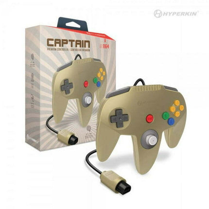 Hyperkin "Captain" Premium Controller for N64 (Gold) - Nintendo 64 M07260-GD