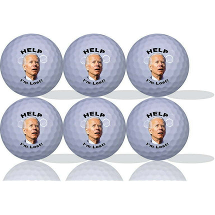Joe Biden Help I'm Lost Golf Balls 6 Pack