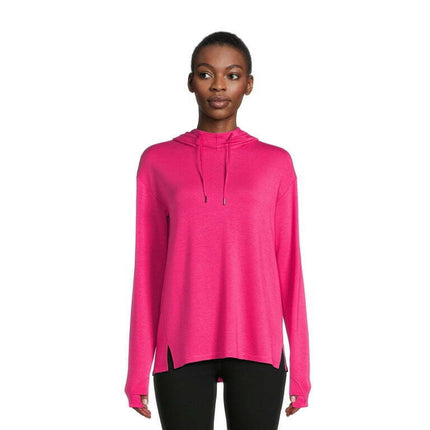 Athletic Works Women's French Terry Mock Neck Hoodie, Sizes XS-XXXL